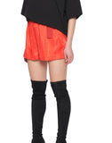 レイブレス(LABELESS)  RED SIGNATURE LEATHER LABEL NYLON SHORTS