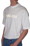 レイブレス(LABELESS)   WHITE REFLECTIVE CHEST LOGO T-SHIRT