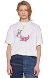 レイブレス(LABELESS)   WHITE REFLECTIVE CAT T-SHIRT