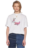 レイブレス(LABELESS)   WHITE REFLECTIVE CAT T-SHIRT