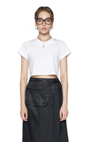 レイブレス(LABELESS)   WHITE SIGNATURE LABEL CROPPED T-SHIRT