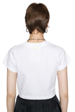 レイブレス(LABELESS)   WHITE SIGNATURE LABEL CROPPED T-SHIRT