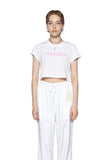 レイブレス(LABELESS)  RAINBOW SHERBET LOGO CROPPED T-SHIRT