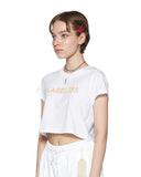 レイブレス(LABELESS)  RAINBOW SHERBET LOGO CROPPED T-SHIRT