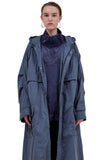 レイブレス(LABELESS)  NAVY PARACHUTE HOODED LONG COAT