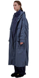 レイブレス(LABELESS)  NAVY PARACHUTE HOODED LONG COAT