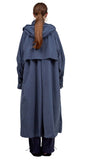 レイブレス(LABELESS)  NAVY PARACHUTE HOODED LONG COAT