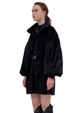 レイブレス(LABELESS)   BLACK VELVET PUFFED SLEEVE JACKET