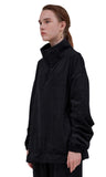 レイブレス(LABELESS)  BLACK CORDED SUEDE HALF ZIP UP