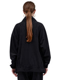 レイブレス(LABELESS)  BLACK CORDED SUEDE HALF ZIP UP