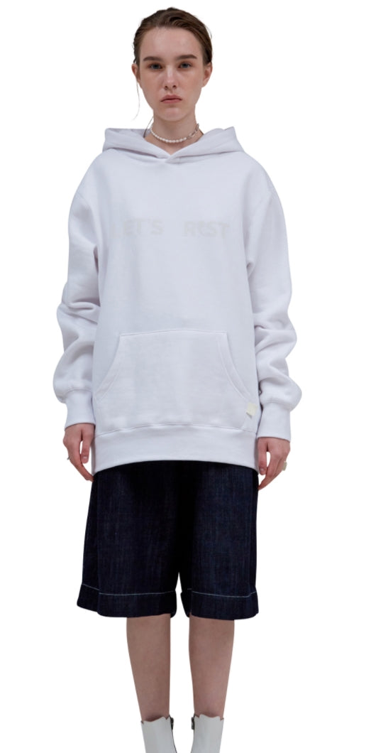 レイブレス(LABELESS)  WHITE REFLECTIVE COMMA HOODIE