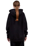 レイブレス(LABELESS)  BLACK EMBROIDERY COMMA HOODIE