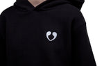 レイブレス(LABELESS)  BLACK EMBROIDERY COMMA HOODIE