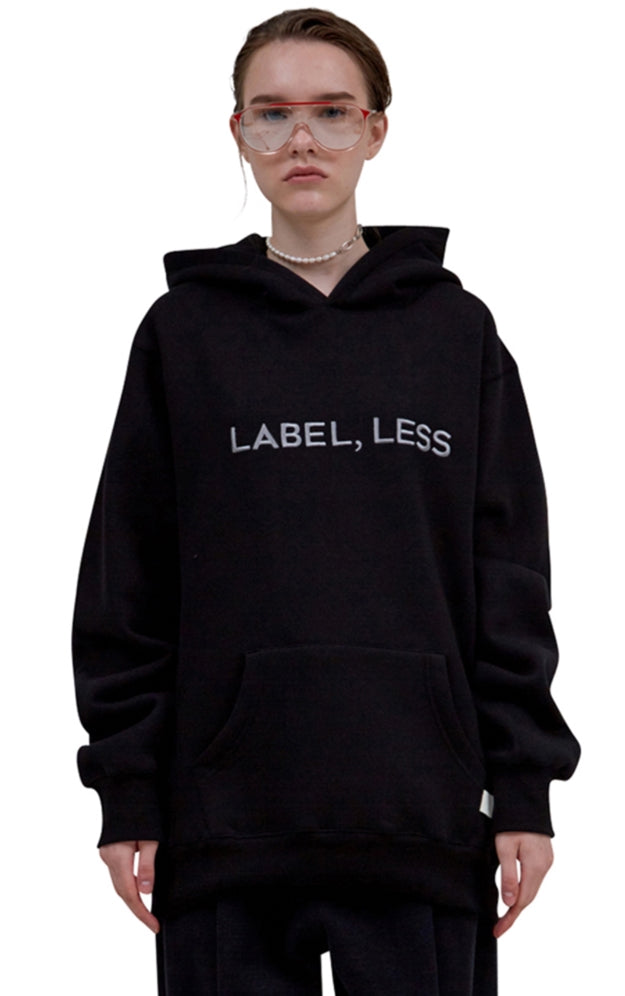 レイブレス(LABELESS)  BLACK LABEL,LESS HOODIE (LIGHT GREY)