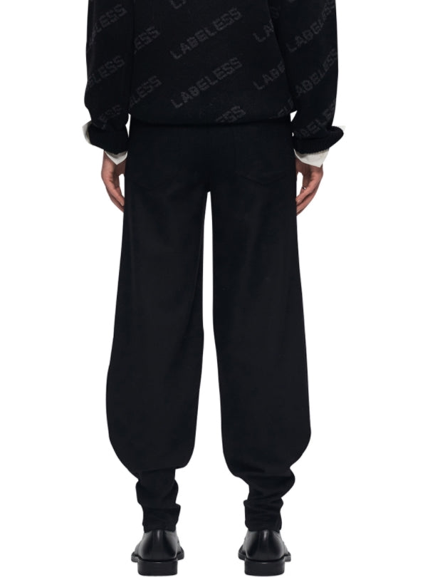 レイブレス(LABELESS)  OUTLINE CURVE WOOL TROUSERS