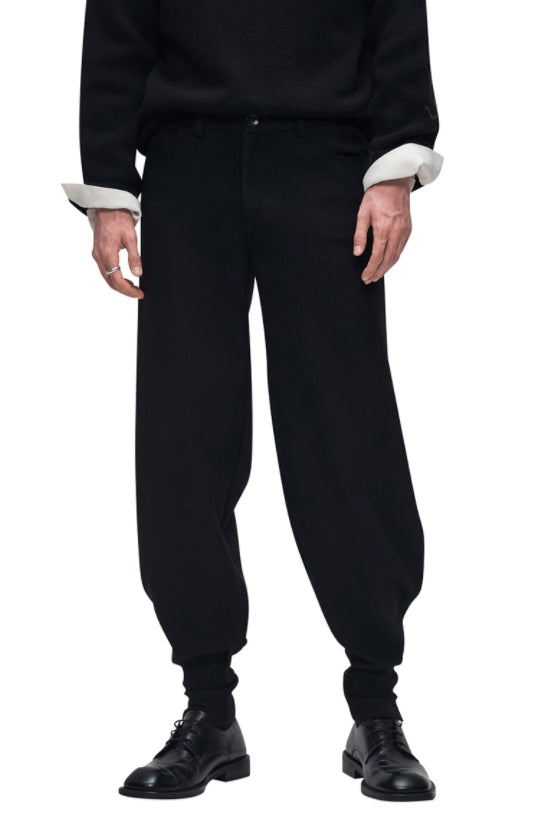 レイブレス(LABELESS)  OUTLINE CURVE WOOL TROUSERS