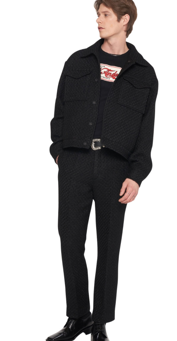 レイブレス(LABELESS)  BLACK TWEED PANTS