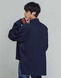 ロマンティッククラウン(ROMANTIC CROWN)   STRIPED CUFFS SHIRT_NAVY