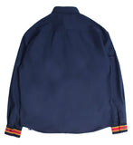 ロマンティッククラウン(ROMANTIC CROWN)   STRIPED CUFFS SHIRT_NAVY