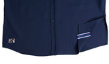 ロマンティッククラウン(ROMANTIC CROWN)   STRIPED CUFFS SHIRT_NAVY