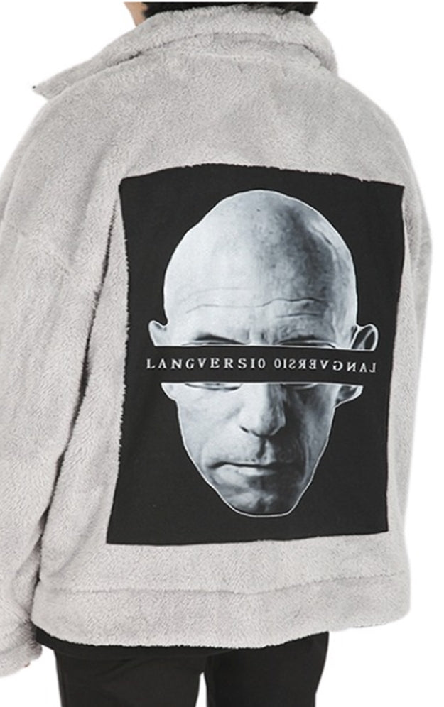 ランベルシオ(LANG VERSIO) 272 Printed Fleece Jacket (GY)