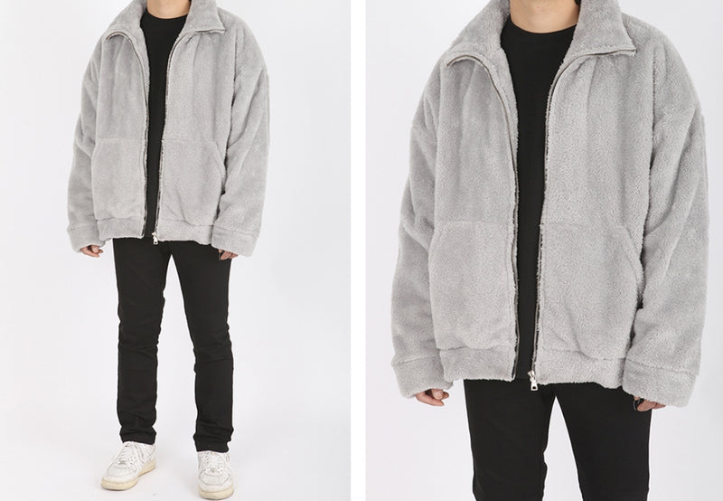 ランベルシオ(LANG VERSIO) 272 Printed Fleece Jacket (GY)