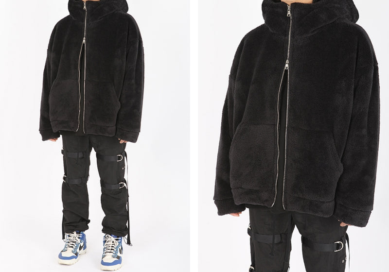 ランベルシオ(LANG VERSIO) 274 Turtle Two-Way Fleece Hooded Zip-Up