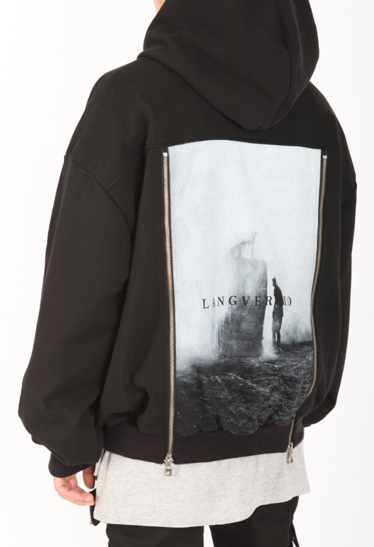 ランベルシオ(LANG VERSIO) 279 back zip-print hoodie