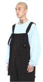 アジョバイアジョ（AJOBYAJO) Washed Cotton Ribbon Overall [Black]