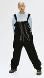 アジョバイアジョ（AJOBYAJO) Washed Cotton Ribbon Overall [Black]