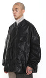 アジョバイアジョ（AJOBYAJO)  Fake Leather Fisherman String Jacket [Black]