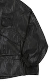 アジョバイアジョ（AJOBYAJO)  Fake Leather Fisherman String Jacket [Black]