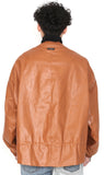 アジョバイアジョ（AJOBYAJO)  Fake Leather Fisherman String Jacket [Camel]