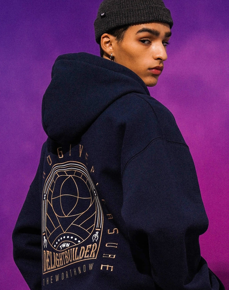 ティーダブリューエヌ(TWN)  ARCH AIR HOODIE NAVY JEHD3301