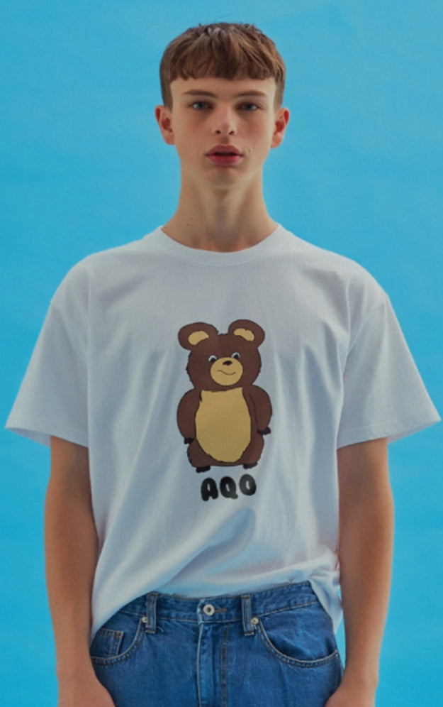 AQO_studiospace(アコスタジオスペース)  AQO ERIC BEAR T-SHIRTS WHITE