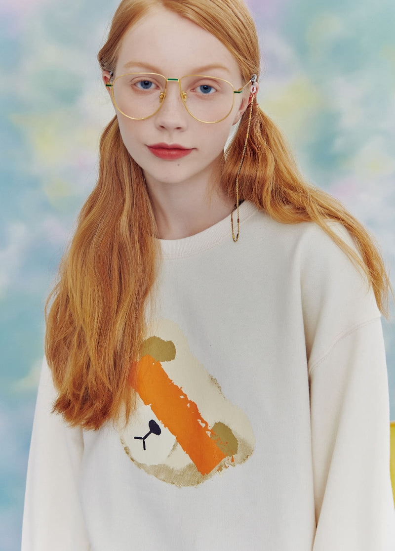 AQO_studiospace(アコスタジオスペース)  AQO TEDDY SWEATSHIRTS IVORY