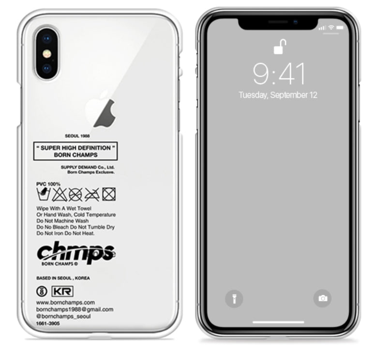 ボーンチャンプス(BORN CHAMPS)  BS SHD IPHONE CASE (lettering cololr)