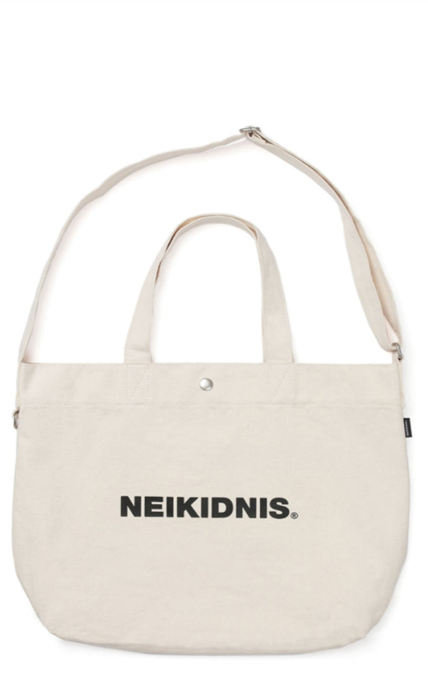 ネイキドニス(NEIKIDNIS)  BOLD LOGO 2WAY BAG / ECRU