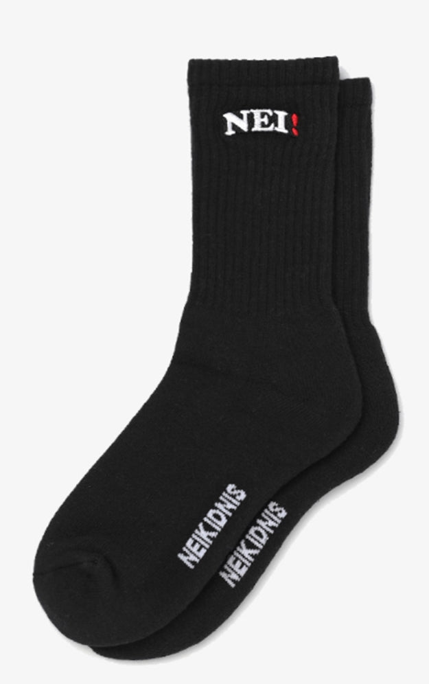 ネイキドニス(NEIKIDNIS)  NEI LOGO SOCKS / BLACK