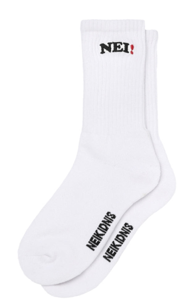 ネイキドニス(NEIKIDNIS)  NEI LOGO SOCKS / WHITE