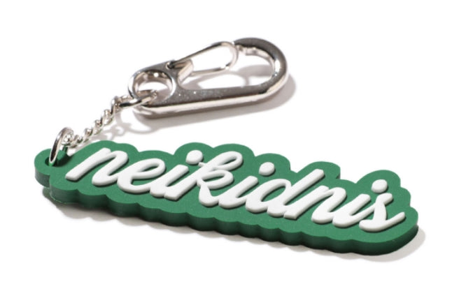 ネイキドニス(NEIKIDNIS)  LETTERING RUBBER KEY RING / GREEN