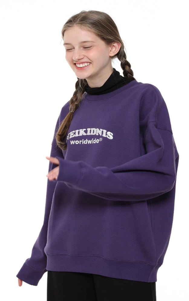 ネイキドニス(NEIKIDNIS) WORLD LOGO SWEAT SHIRT / PURPLE