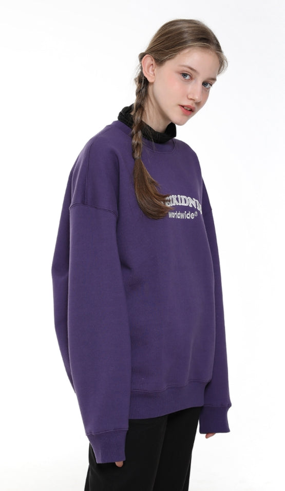 ネイキドニス(NEIKIDNIS) WORLD LOGO SWEAT SHIRT / PURPLE