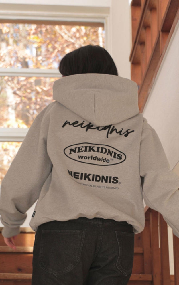 ネイキドニス(NEIKIDNIS) MULTI LOGO HOODIE / GRAY