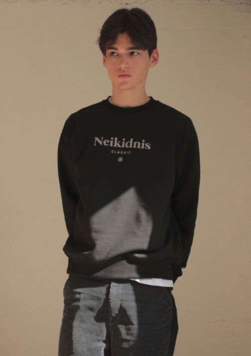ネイキドニス(NEIKIDNIS)  SERIF SWEAT SHIRT / BLACK