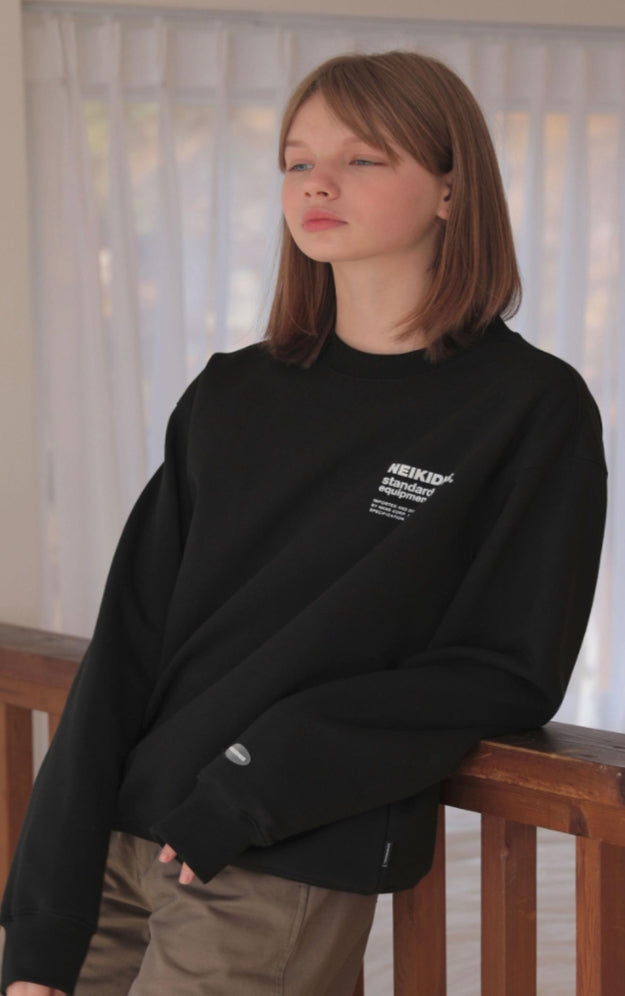 ネイキドニス(NEIKIDNIS)  SPEC LOGO SWEAT SHIRT / BLACK