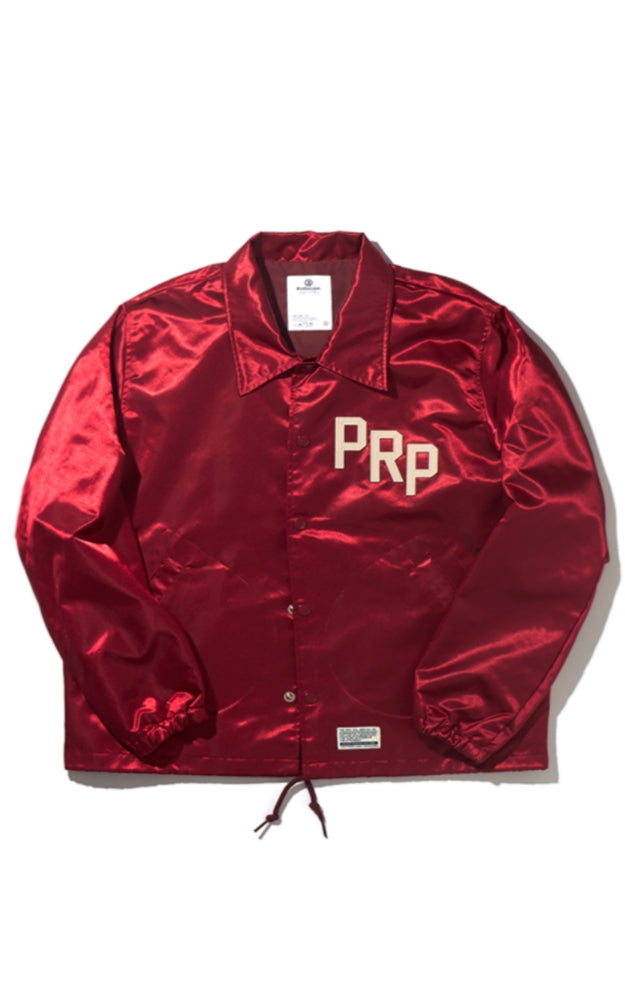 サードウェーブ(3RD WEAVE )  PRP SATIN COACH JACKET / VARSITY RED