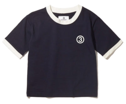 サードウェーブ(3RD WEAVE ) CIRCLE LOGO CROP T-SHIRT / NAVY