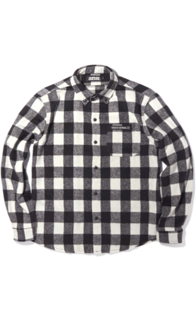 サードウェーブ(3RD WEAVE )  BUFFALO CHECK NAPPING SHIRTS / BLACK