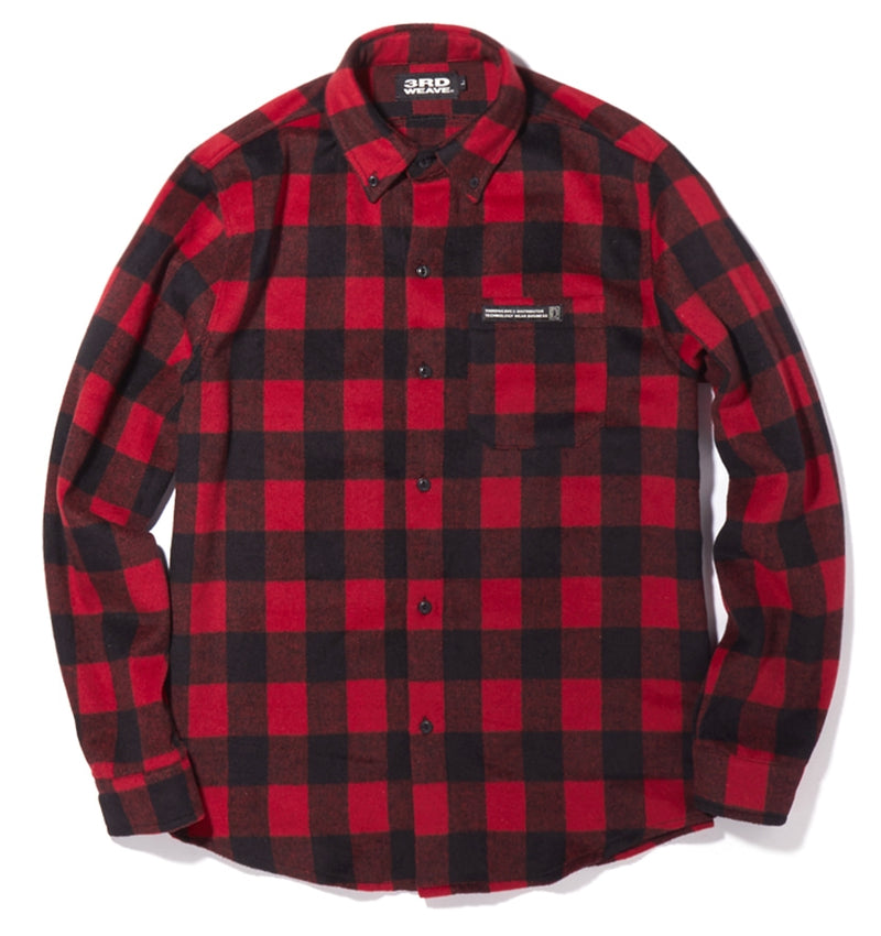 サードウェーブ(3RD WEAVE )  BUFFALO CHECK NAPPING SHIRTS / RED